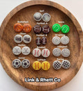 Glitter Sports Stud Earrings