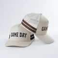 Embroidered Game Day Double Stripe Trucker Hat