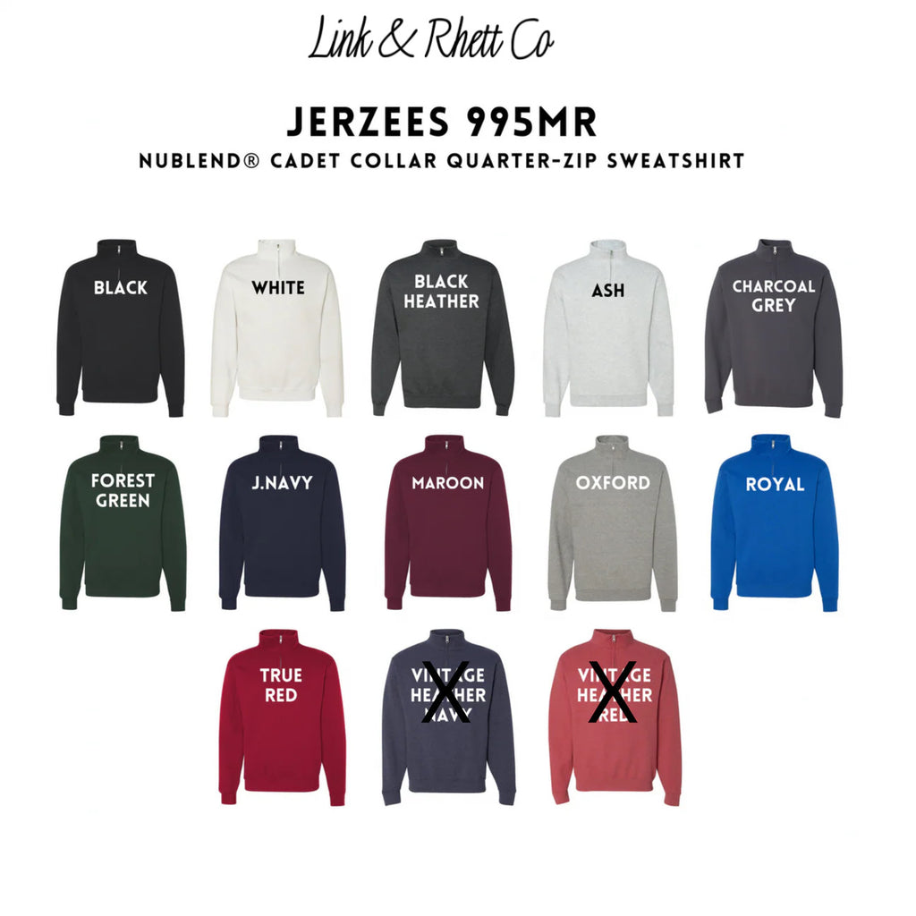 Stethoscope Bow Embroidered crew/quarter-zip