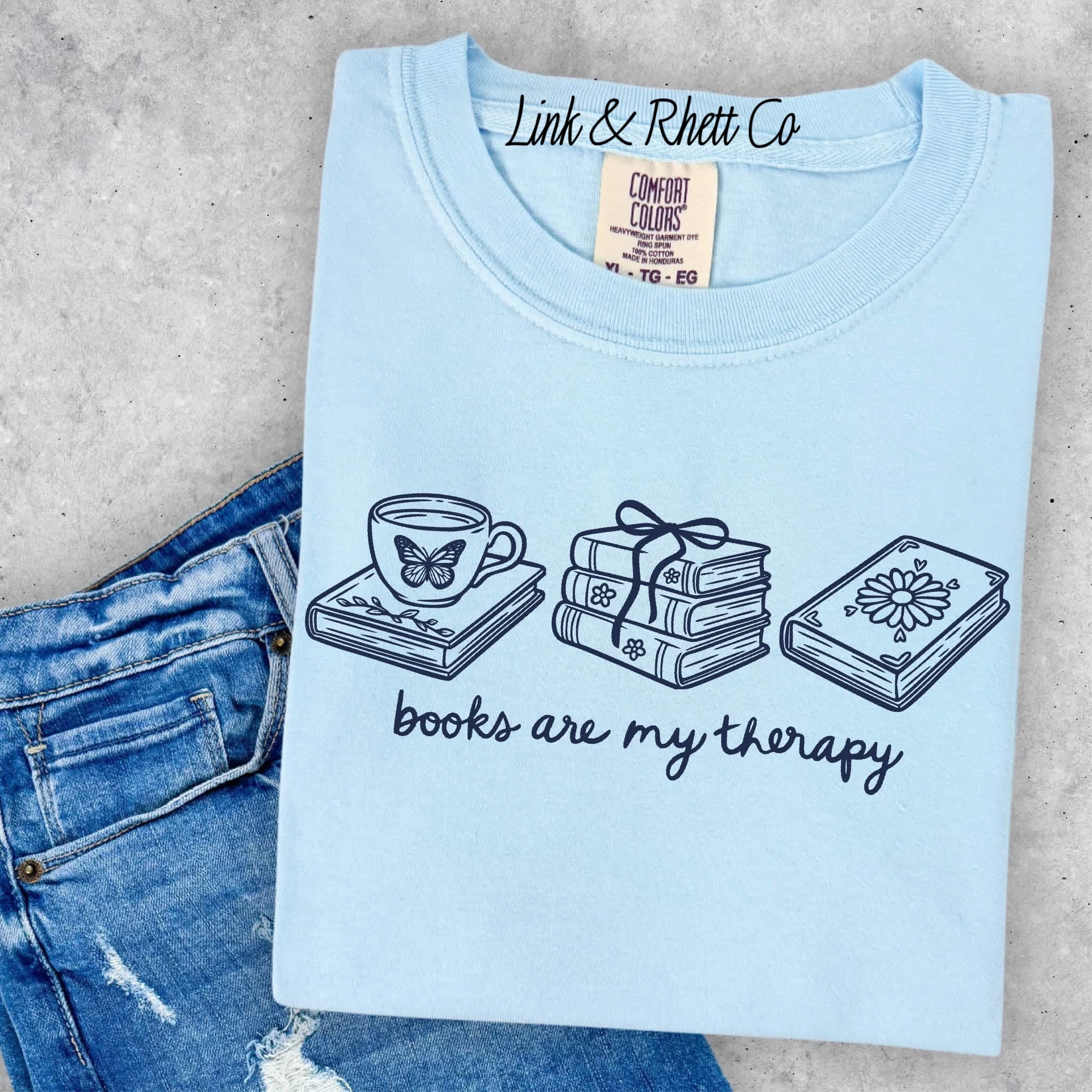 Books Are My Therapy Tee