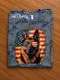German Shepherd American Camo Tee