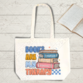 Books Are My Therapy tote