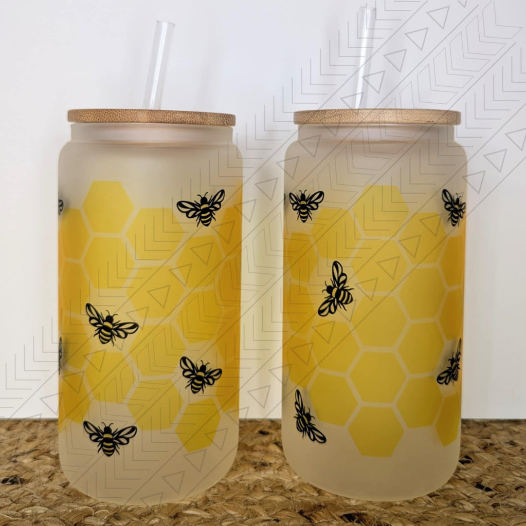 Honeycomb Full Wrap Glass Can