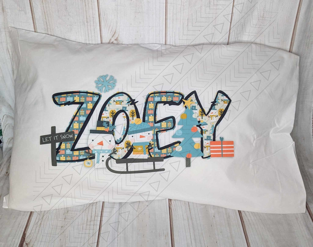 Let It Snow Pillowcase Personalized Pillowcases