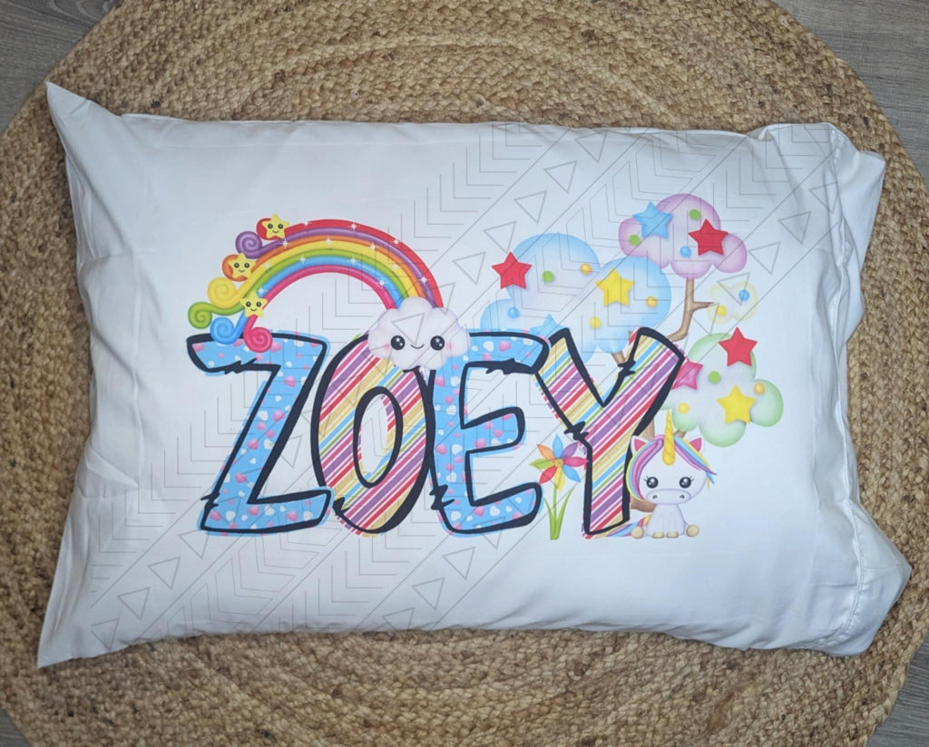 Rainbow Unicorn Pillowcase